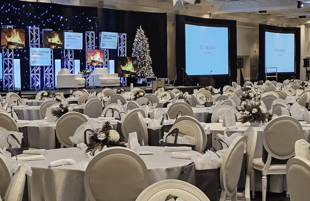 Conference hall with professional setup, ideal for corporate meetings and business events.