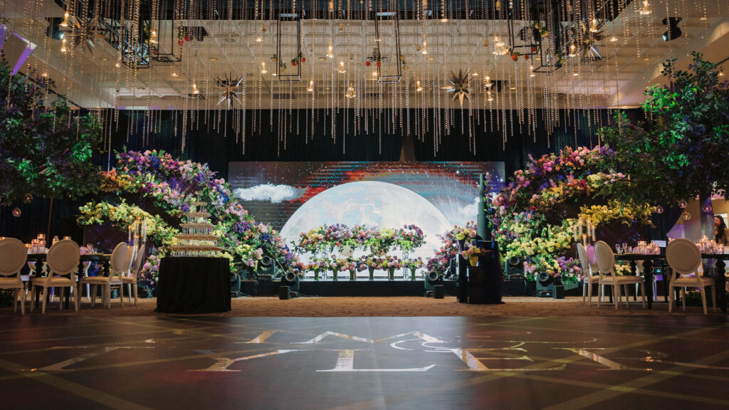 Intimate party hall with warm ambiance, great for birthdays and small celebrations near Toronto.