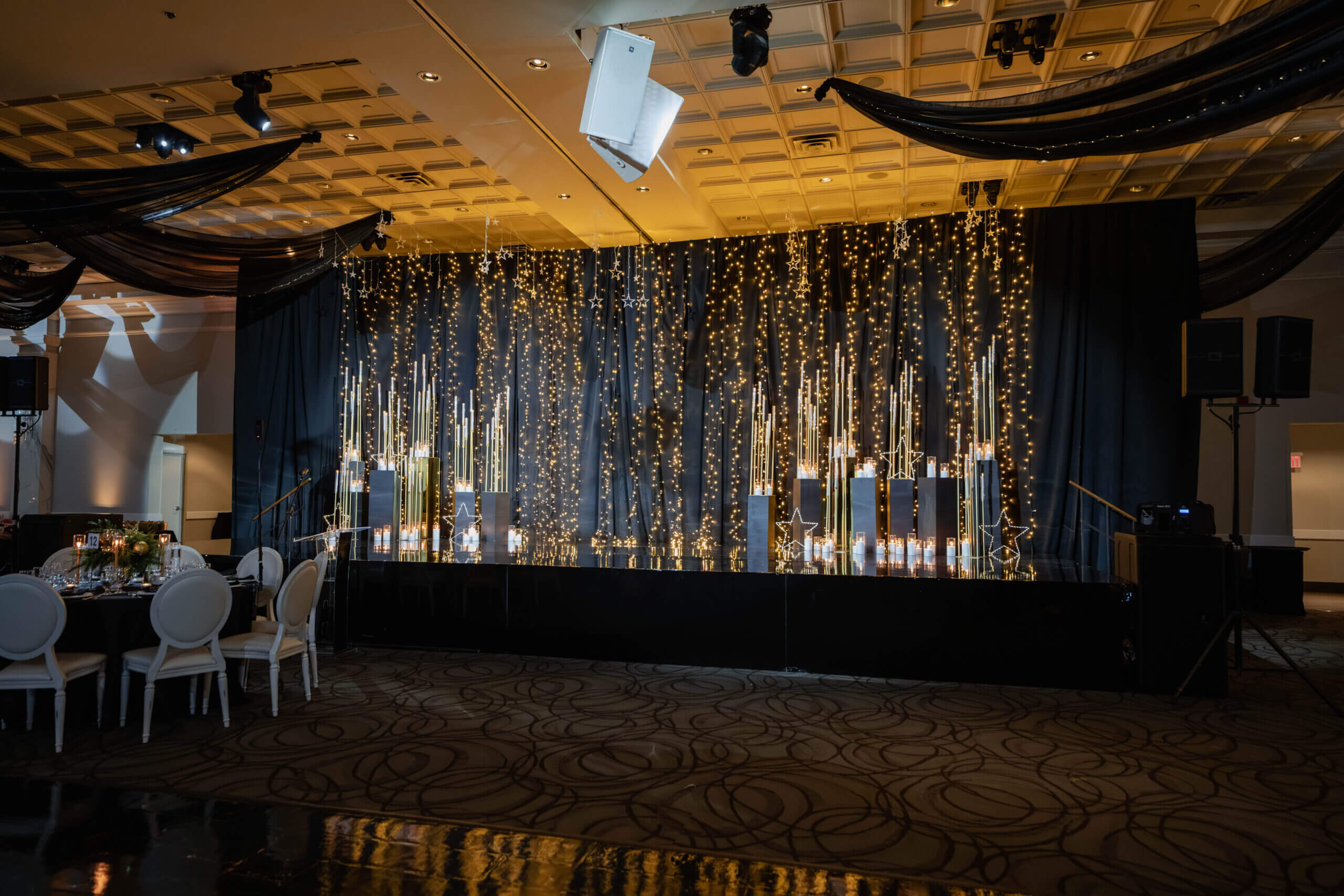 Multi-purpose event hall with flexible seating, perfect for both social and corporate functions.