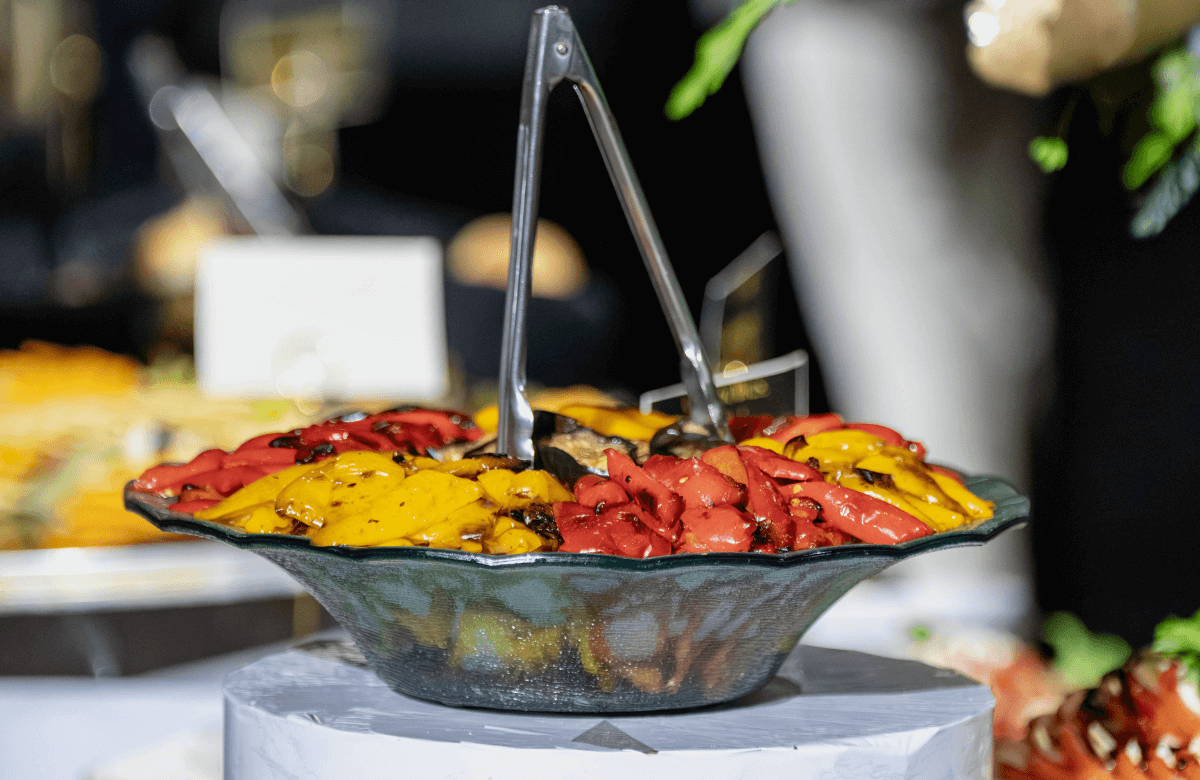 Wedding catering buffet featuring Halal, Caribbean, and South Asian menus for your event.