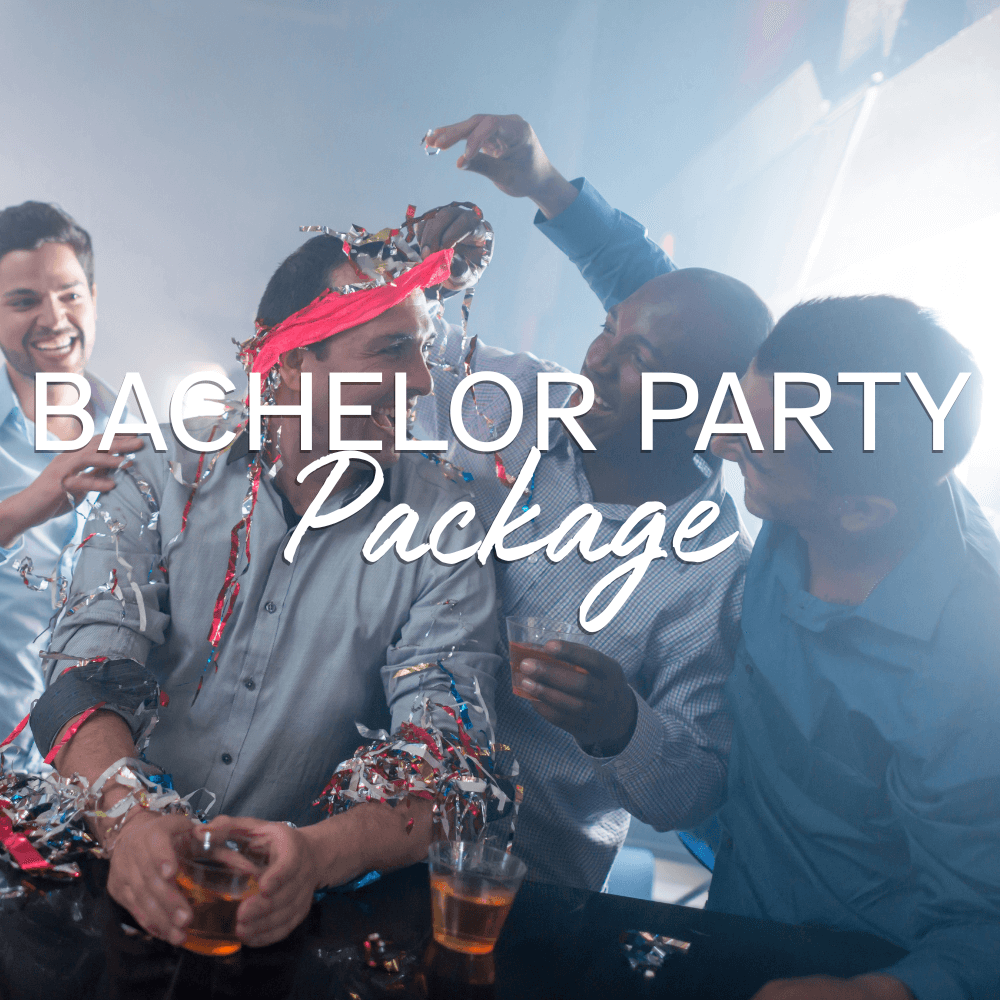 Graduation party with celebratory decor and casual dining setup in our event space.