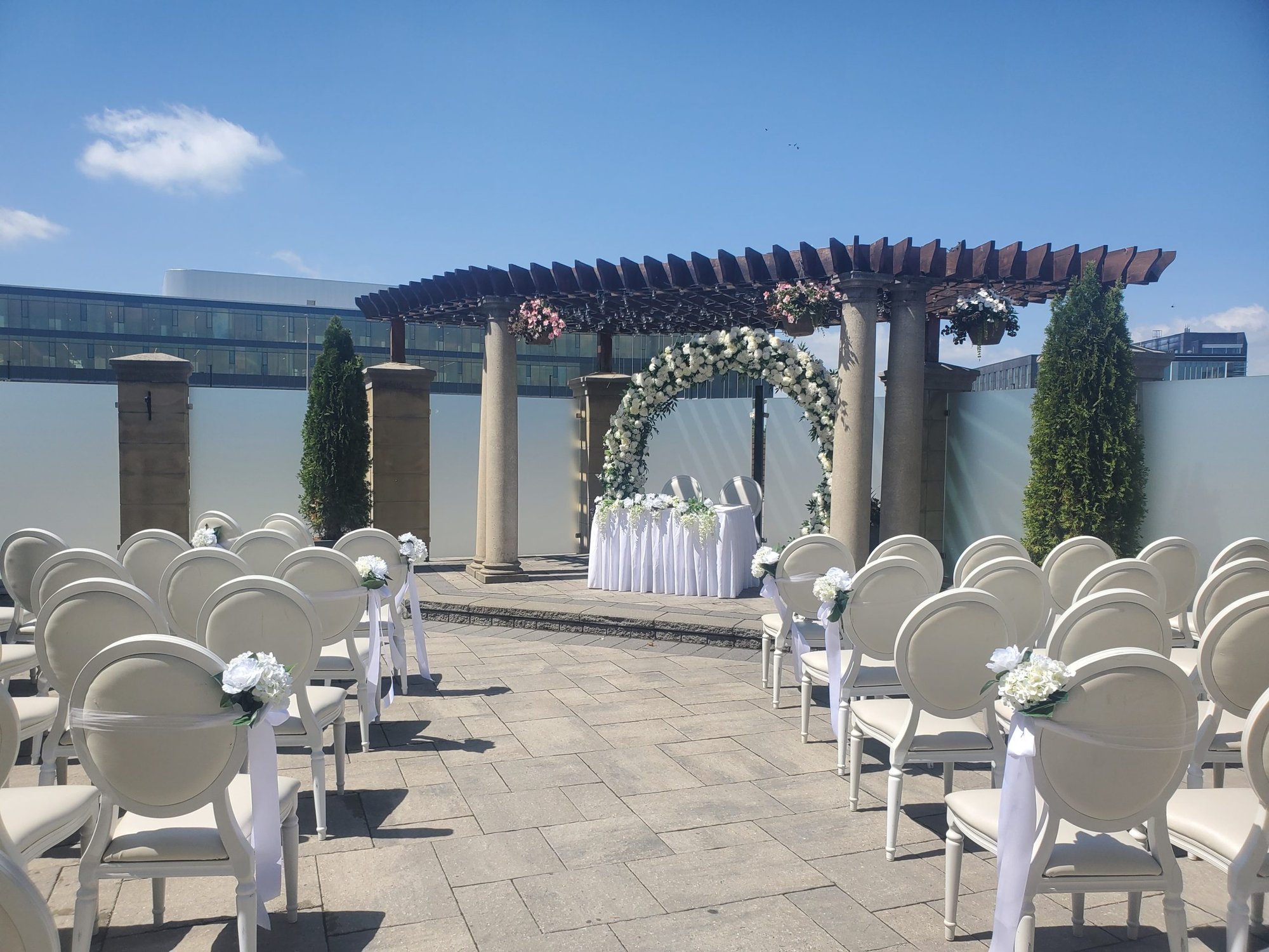 Luxurious Outdoor Patio Designed for Timeless Wedding Experiences