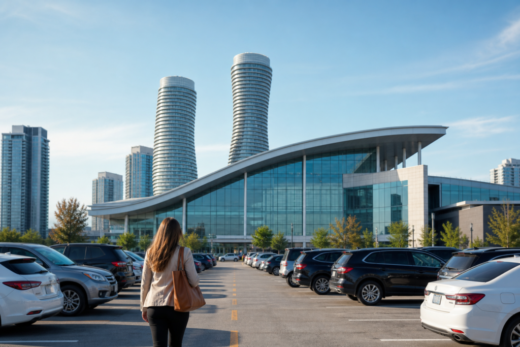 What should you check about an event parking venue before you book?