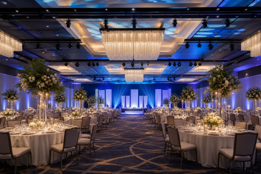 Compare 7 custom decor planning ideas for large banquet halls